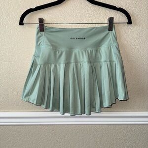 Goldhinge Pleated Tennis Skirt Green Size XS